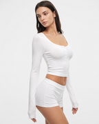 Conjunto de Manga Comprida Violeta da Riviera