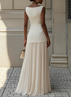 Vestido Longo Plissado Élysée