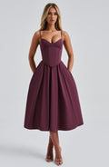 Vestido Amélia Bordeaux