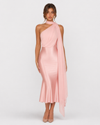Vestido Midi em Cetim Seraphina