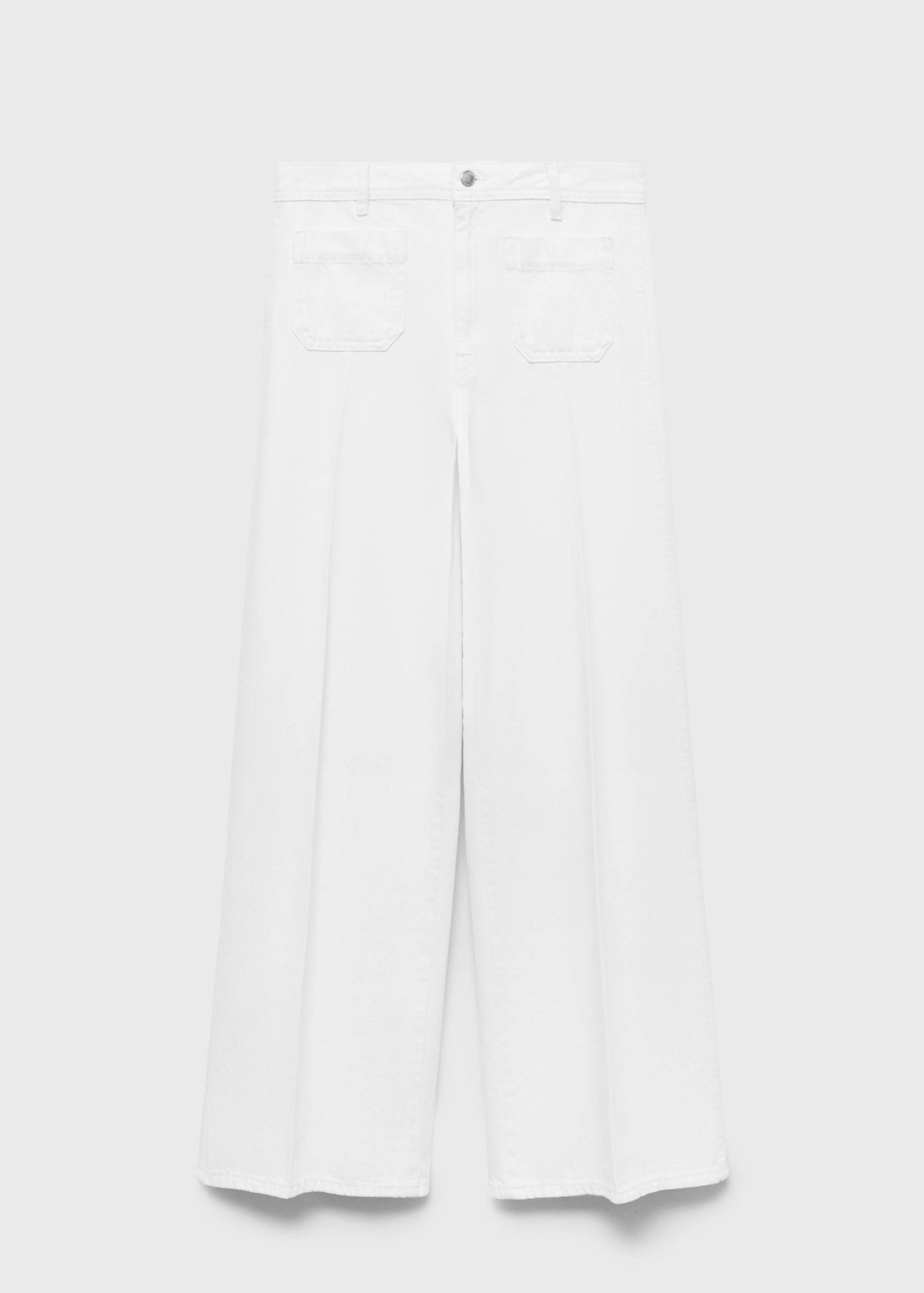 Calças ganga wide leg bolsos cintura alta - Artigo sem modelo
