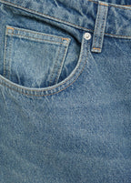 Jeans retos com cintura de altura média - Pormenor do artigo 0