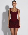 Vestido Curto com Corpete Luar do Vale