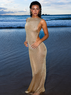 Vestido Dourado Maré de Ouro