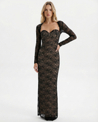 Vestido Longo de Renda sem Alças Cristal da Primavera