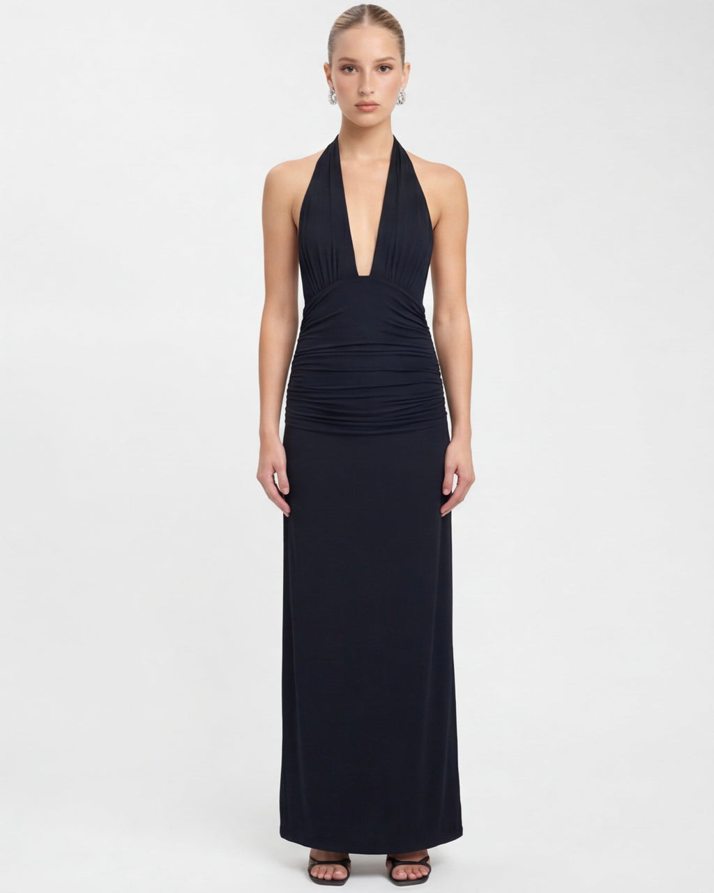Vestido Longo com Alças ao Pescoço Riviera da Primavera