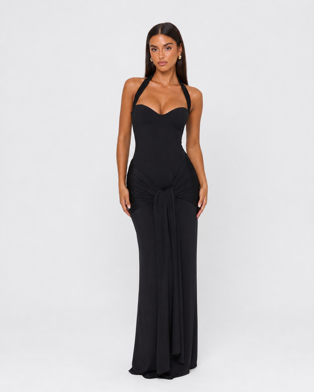 Vestido Longo com Alças ao Pescoço Brisa da Brisa