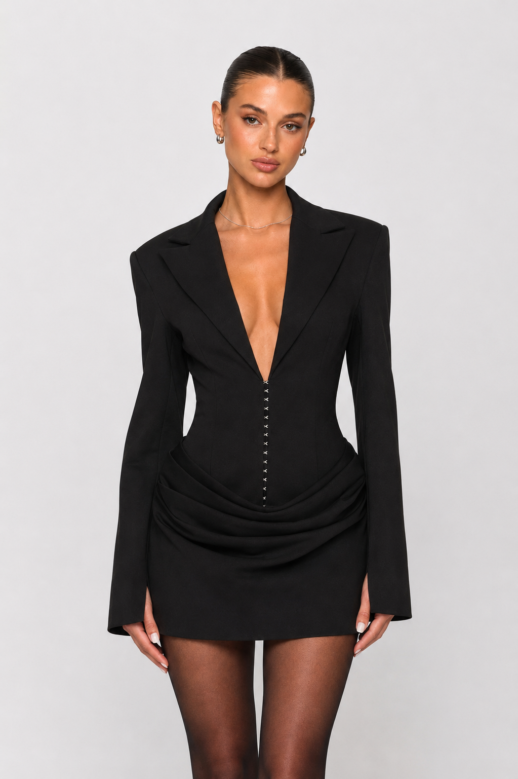 Vestido Curto de Corte Blazer