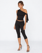 Conjunto de Um Ombro Safira da Noite