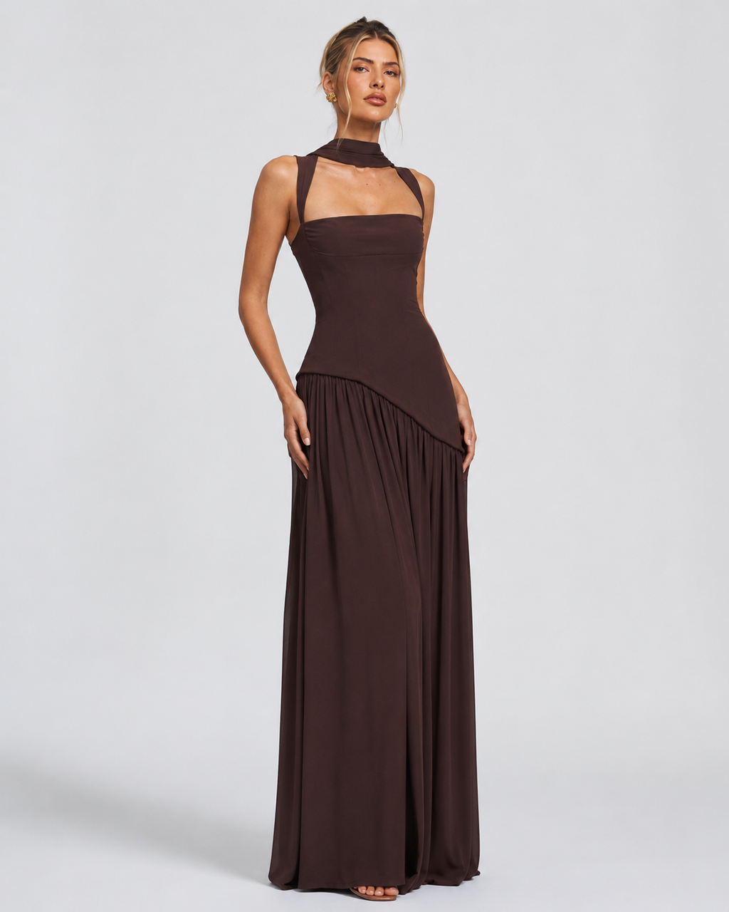 Vestido Longo com Corpete Brisa da Primavera