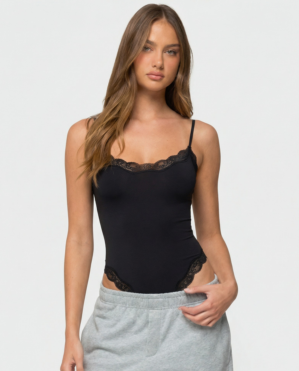 Body de Renda Violeta da Noite