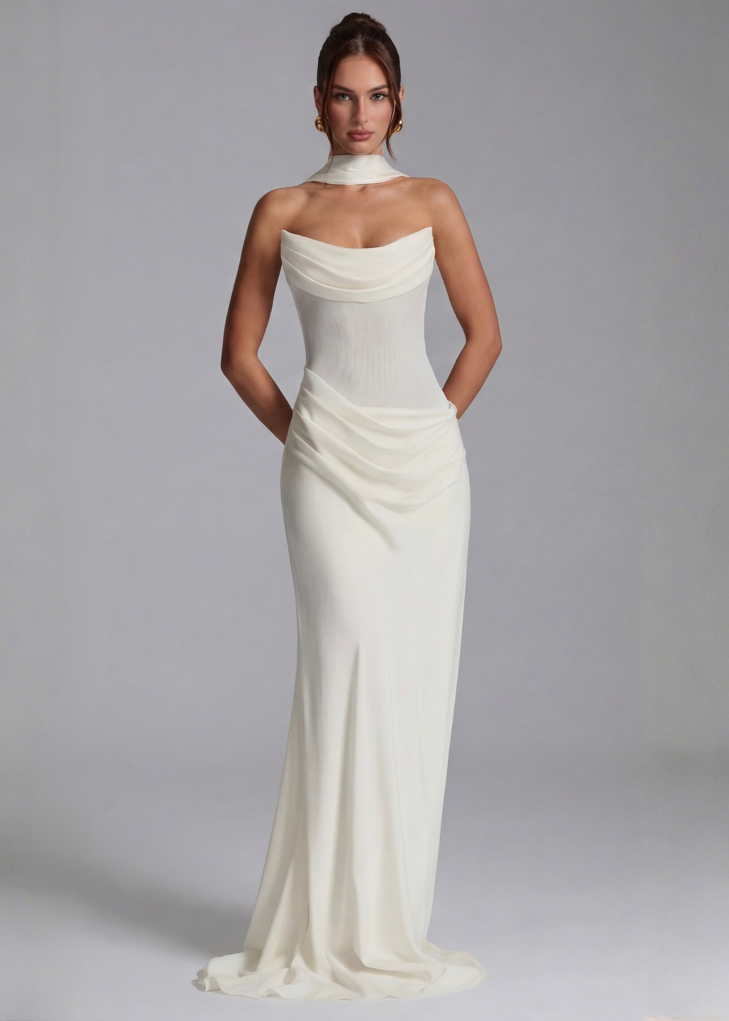 Vestido Longo Drapeado Alvorada do Vale