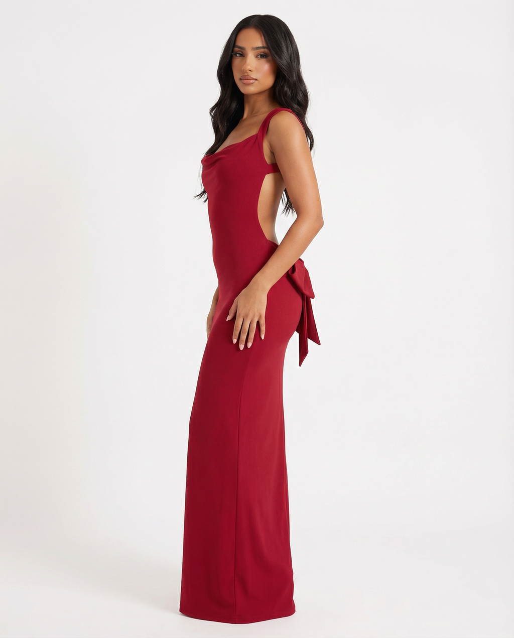 Vestido Longo com Costas Abertas Safira da Primavera