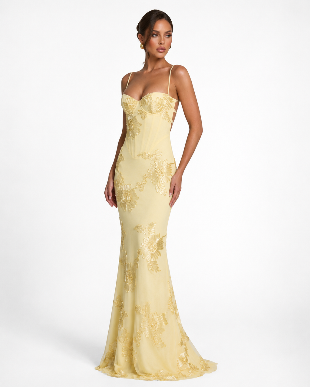 Vestido de Malha com Corpete Pétala da Brisa
