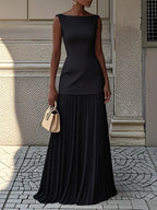 Vestido Longo Plissado Élysée