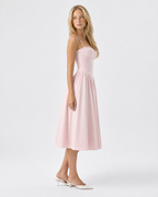 Vestido Midi com Corpete Jasmim da Brisa