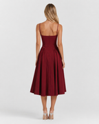Vestido Midi com Corpete Jasmim da Brisa