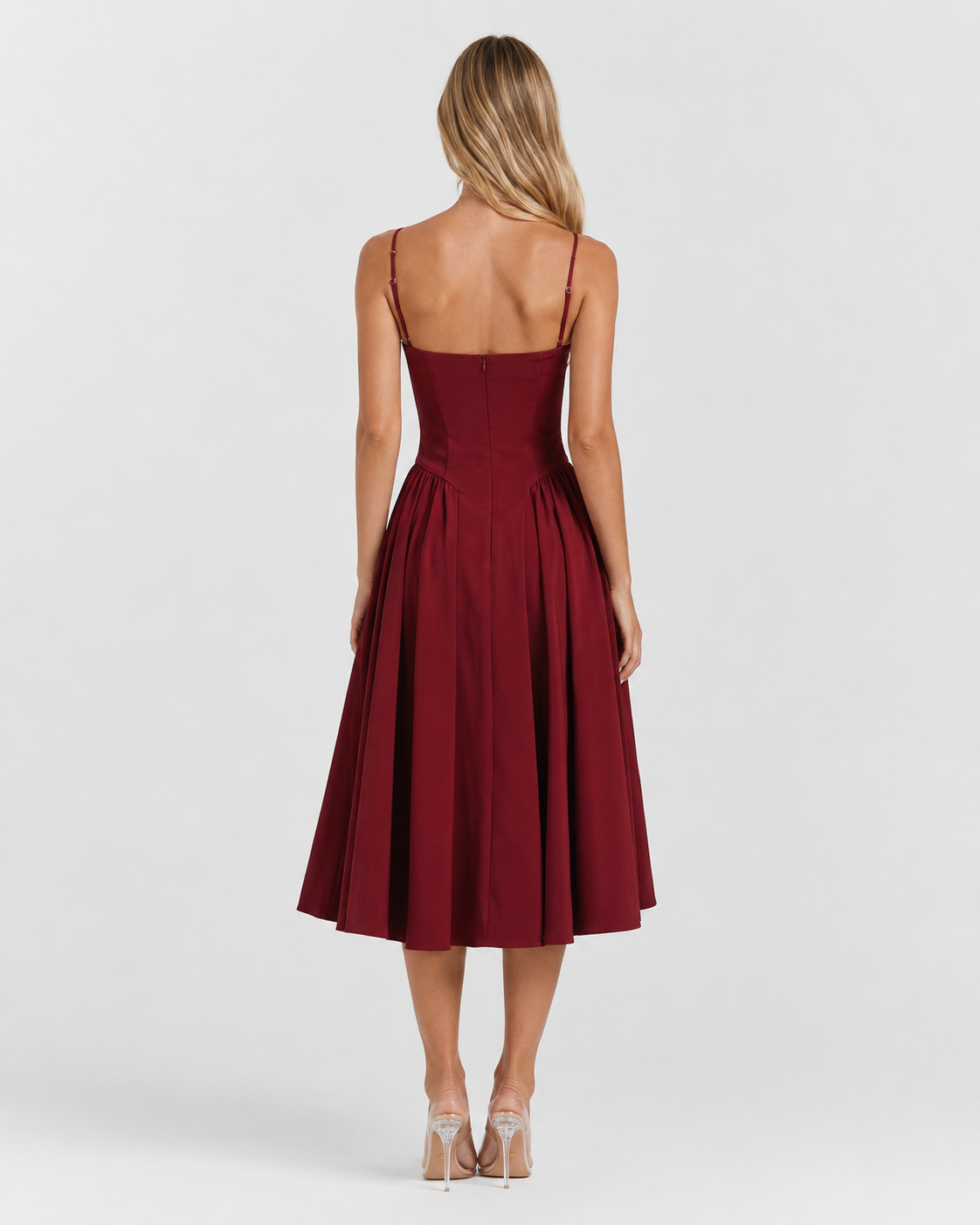 Vestido Midi com Corpete Jasmim da Brisa