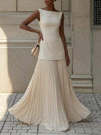 Vestido Longo Plissado Élysée