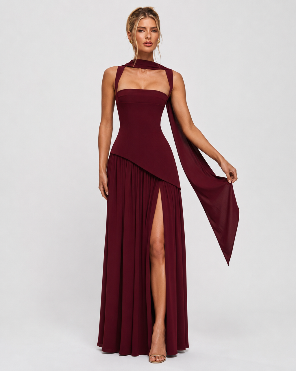 Vestido Longo com Corpete Brisa da Primavera