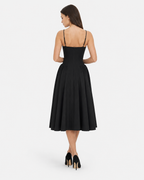 Vestido Midi com Corpete Jasmim da Brisa