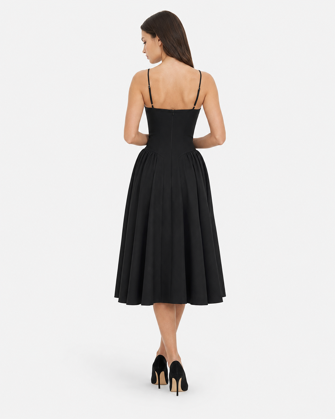 Vestido Midi com Corpete Jasmim da Brisa