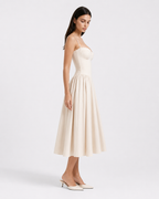 Vestido Midi com Corpete Jasmim da Brisa