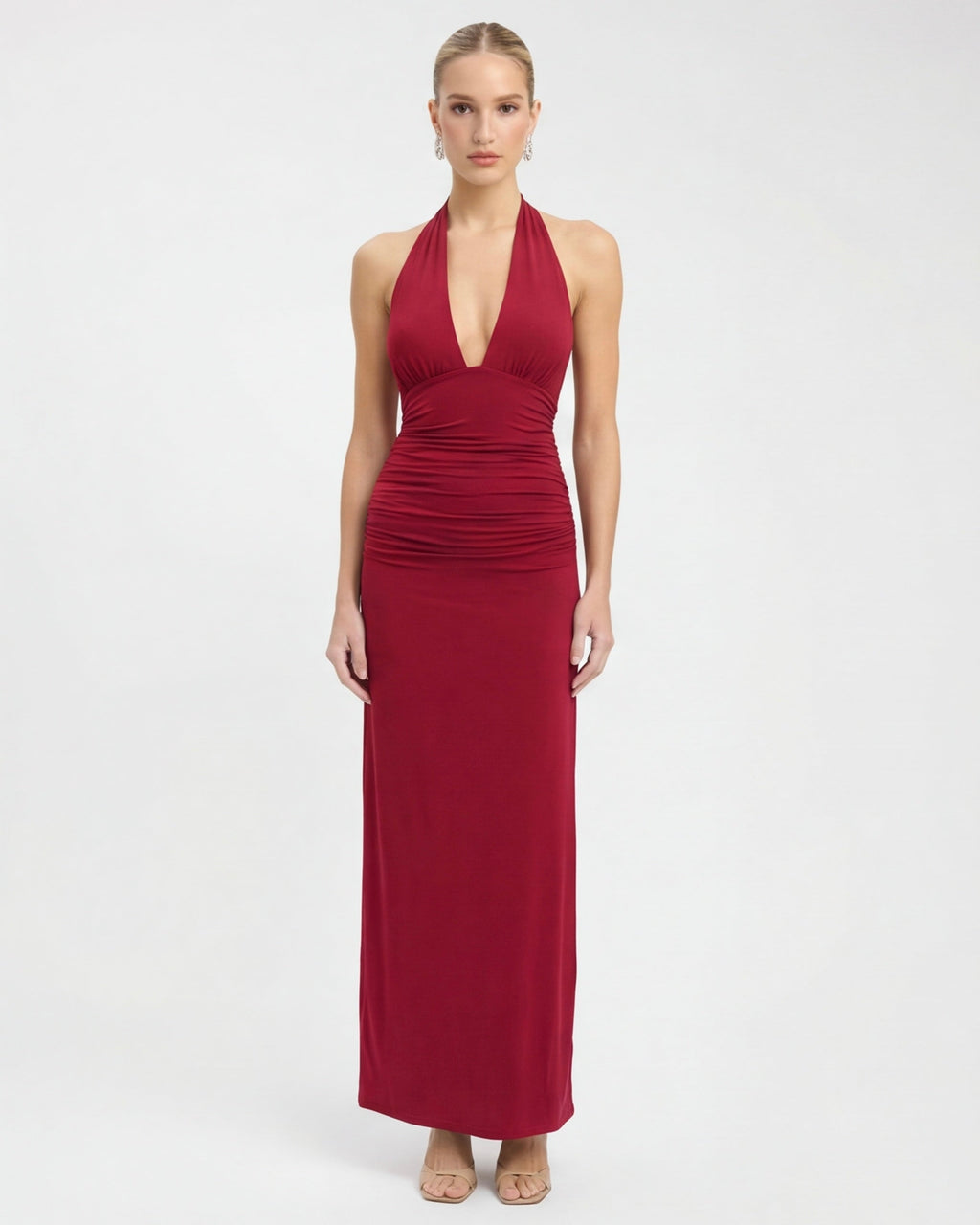 Vestido Longo com Alças ao Pescoço Riviera da Primavera