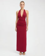 Vestido Longo com Alças ao Pescoço Riviera da Primavera