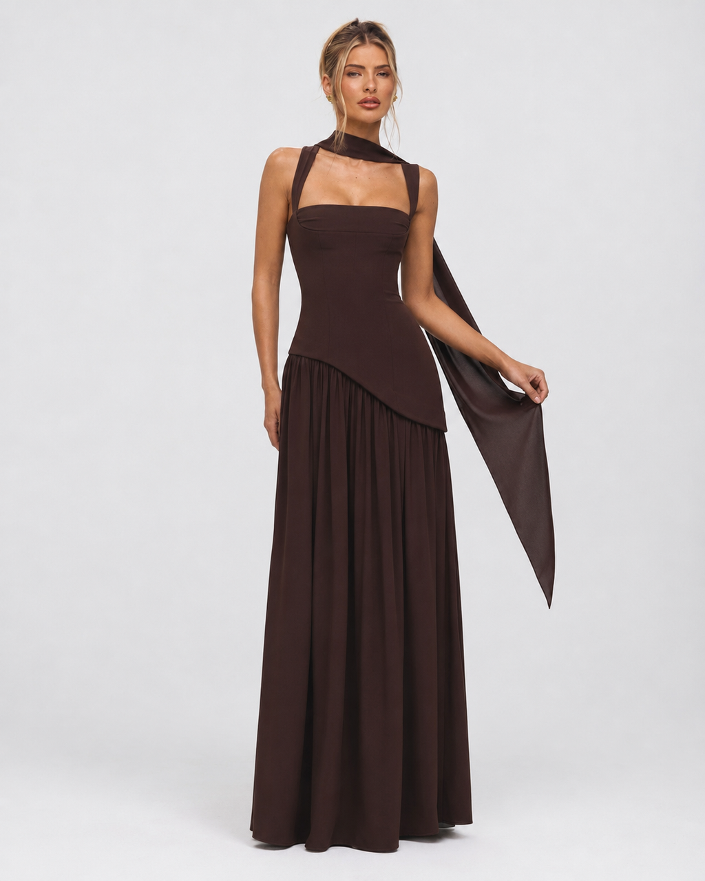 Vestido Longo com Corpete Brisa da Primavera