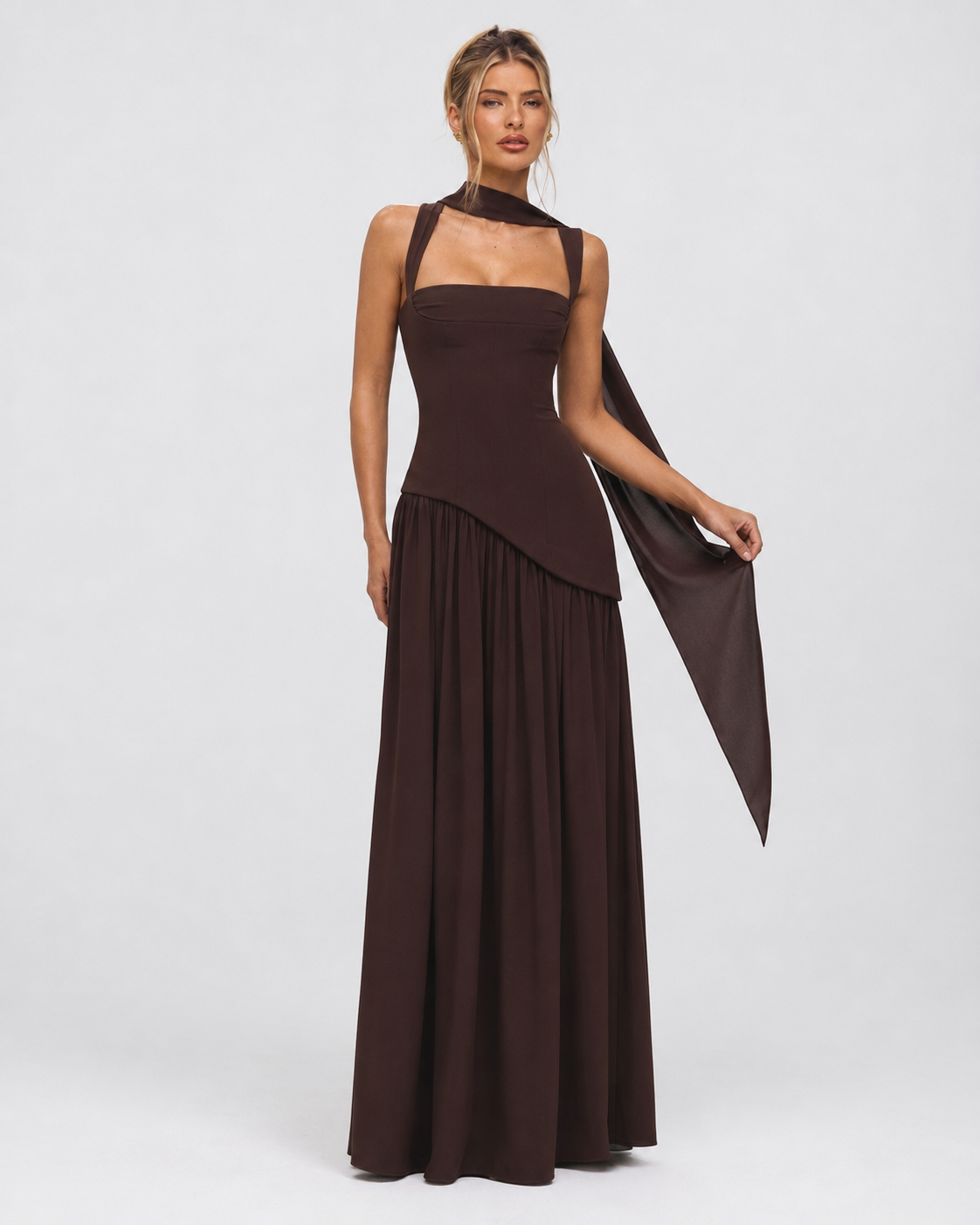 Vestido Longo com Corpete Brisa da Primavera