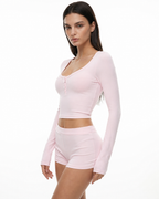 Conjunto de Manga Comprida Violeta da Riviera
