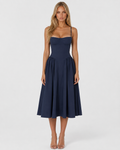 Vestido Midi com Corpete Jasmim da Brisa