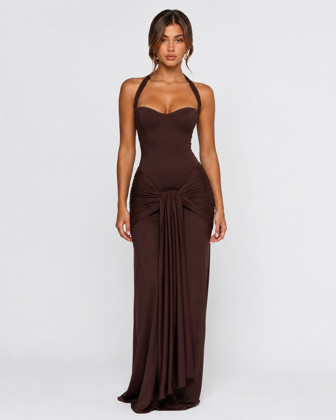 Vestido Longo com Alças ao Pescoço Brisa da Brisa