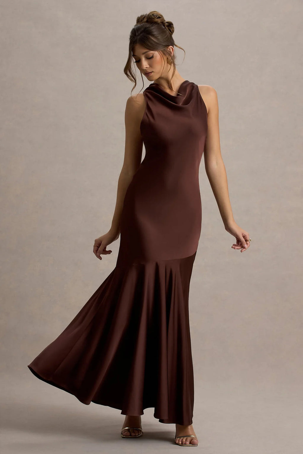 Vestido Longo Bordeaux Elegance