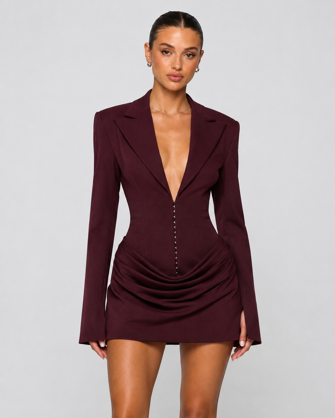Vestido Curto de Corte Blazer