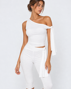 Conjunto de Um Ombro Safira da Noite