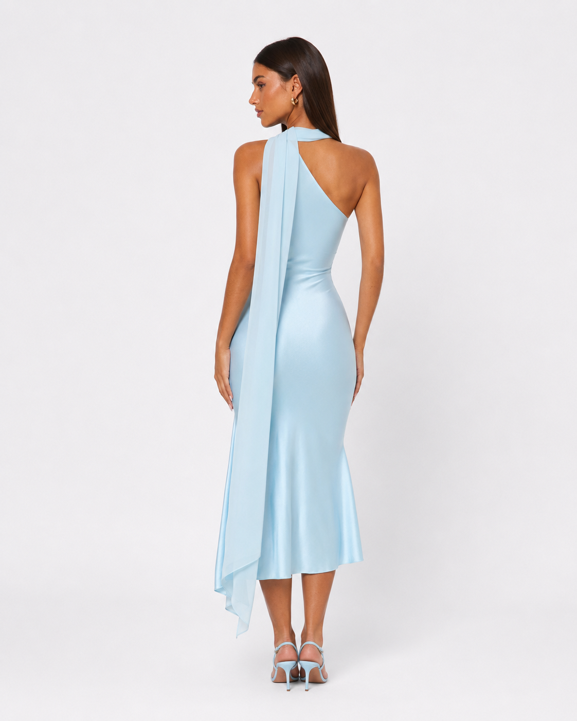 Vestido Midi em Cetim Seraphina