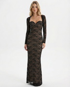 Vestido Longo de Renda sem Alças Cristal da Primavera
