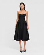 Vestido Midi com Corpete Jasmim da Brisa