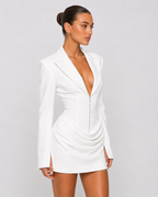 Vestido Curto de Corte Blazer