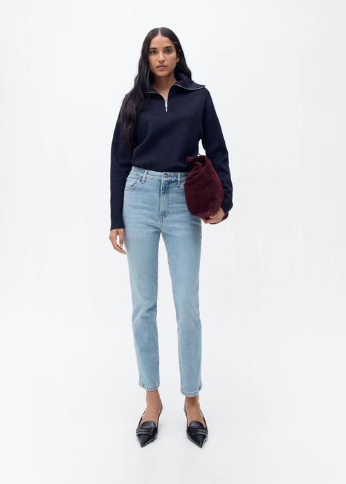 Calças de ganga Claudia slim fit e cropped - Plano geral