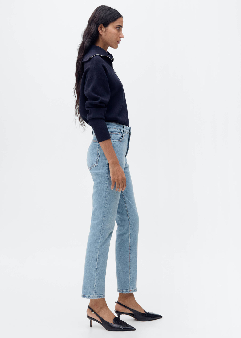 Calças de ganga Claudia slim fit e cropped - Pormenor do artigo 2
