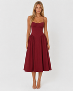 Vestido Midi com Corpete Jasmim da Brisa
