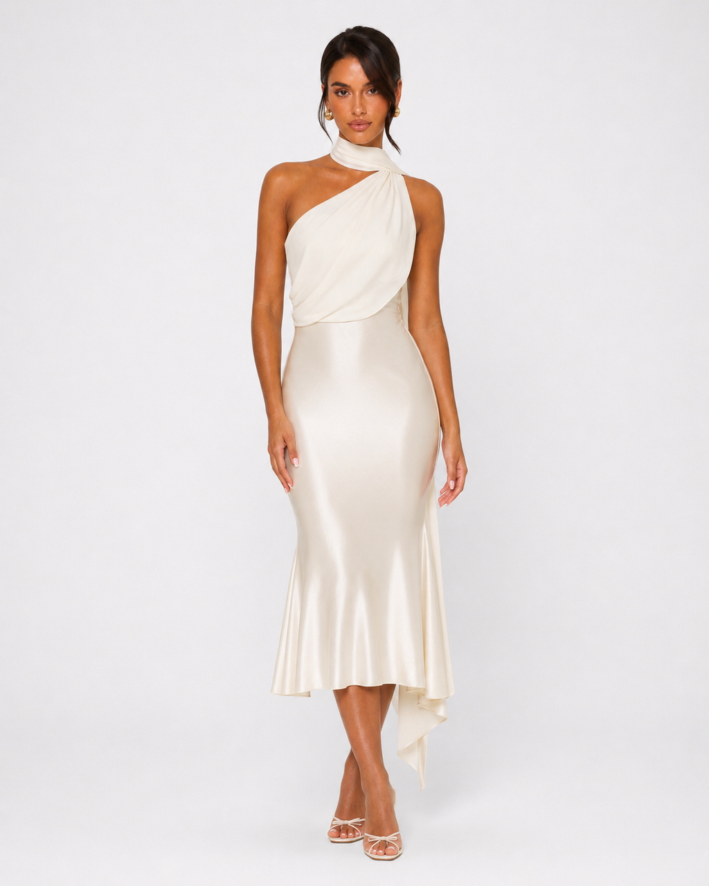 Vestido Midi em Cetim Seraphina