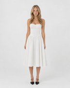 Vestido Midi com Corpete Jasmim da Brisa