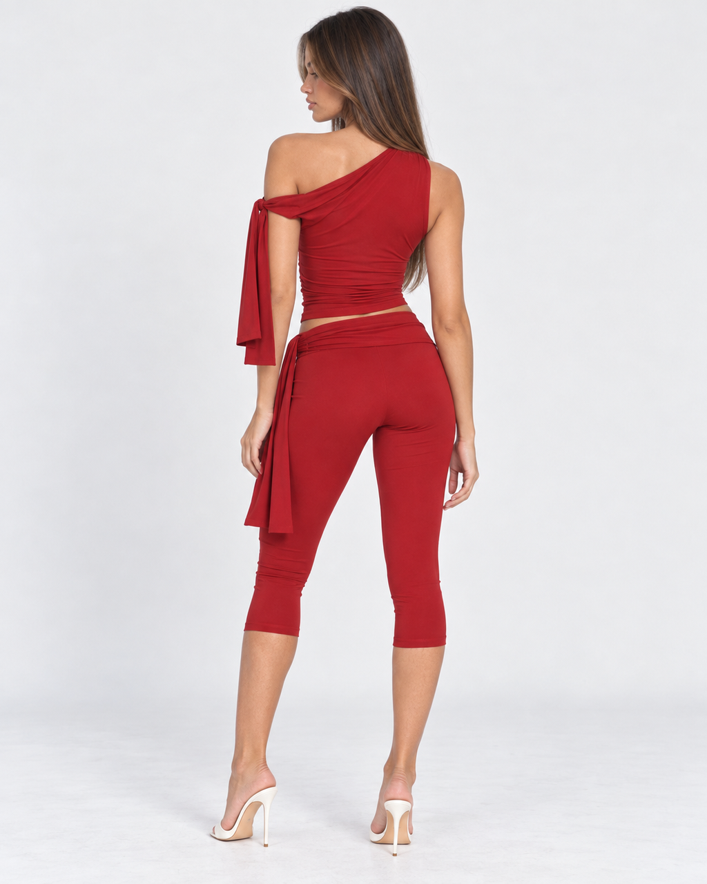 Conjunto de Um Ombro Safira da Noite