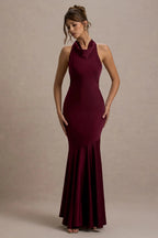 Vestido Longo Bordeaux Elegance