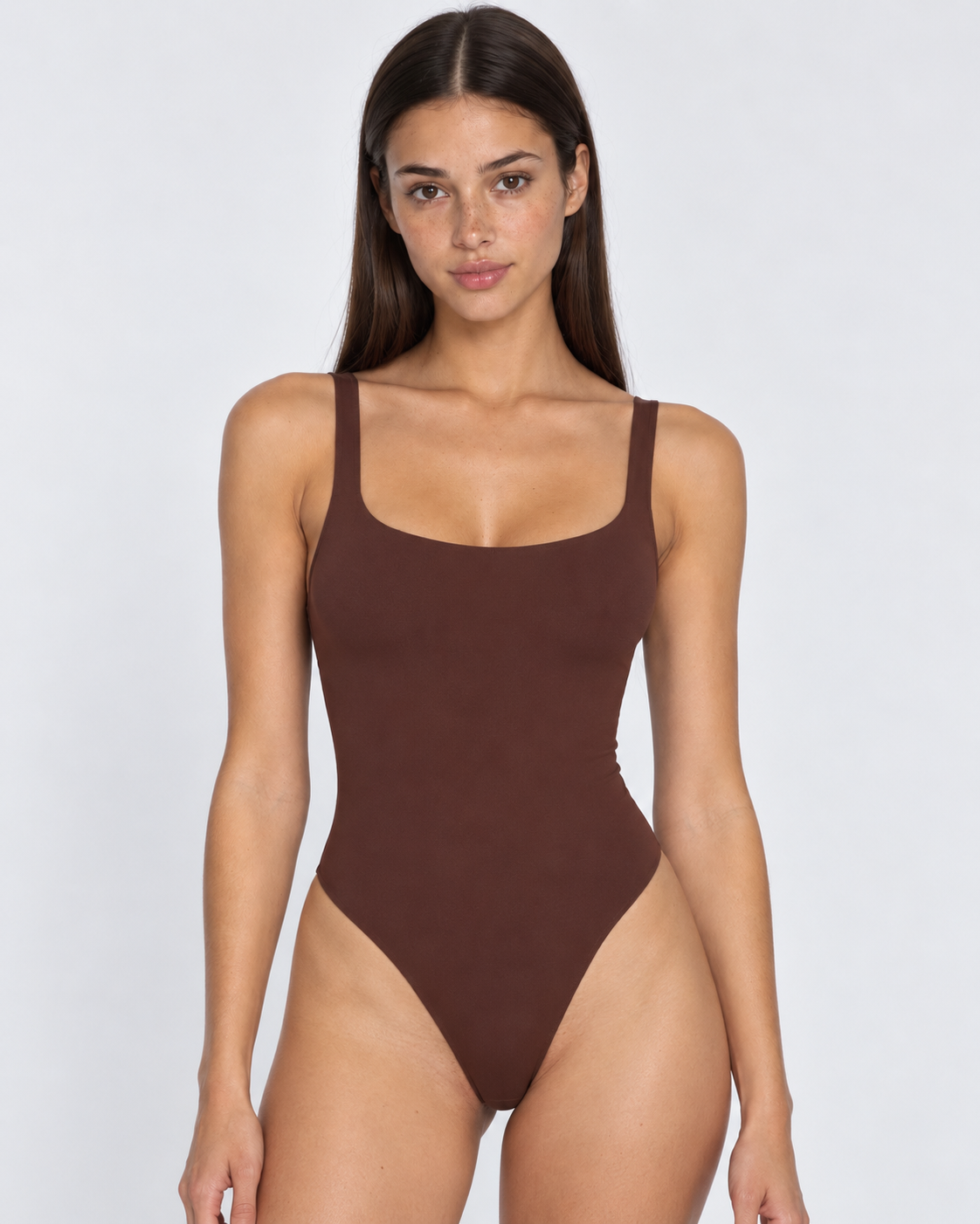 Body de Decote Redondo com Alças Largas