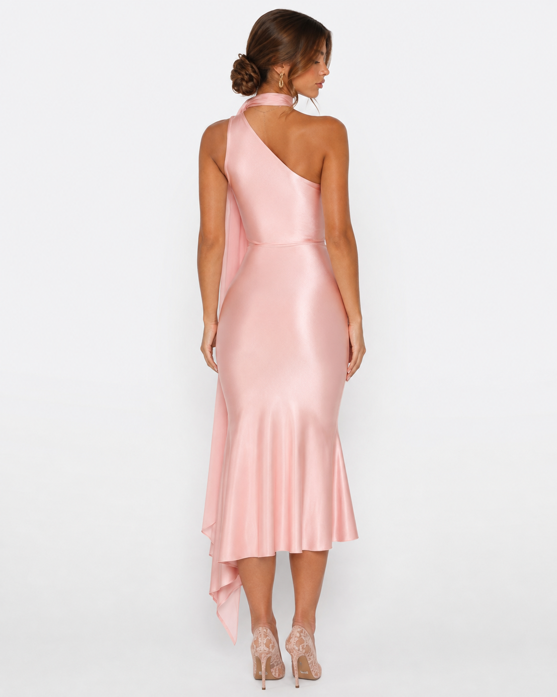 Vestido Midi em Cetim Seraphina